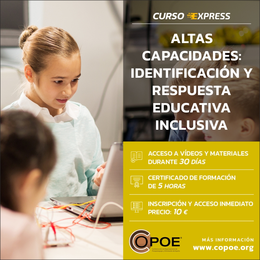 COPOEko ikastaro espresa: "Gaitasun handiak: identifikazioa eta hezkuntza-erantzun inklusiboa"