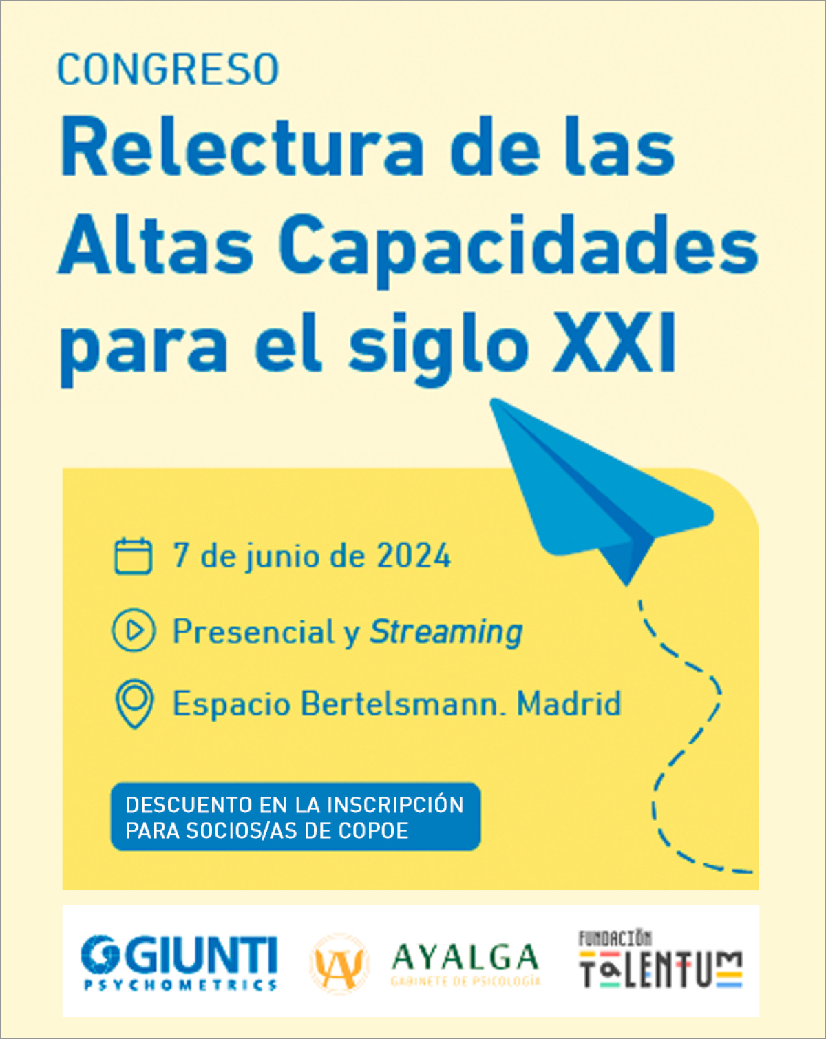 Congreso &quot;Relectura de las Altas Capacidades para el siglo XXI&quot;, 7 de junio en Madrid