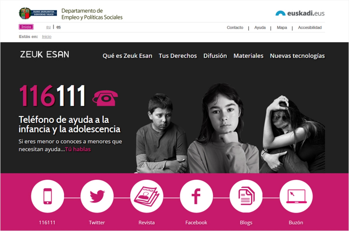 Zeuk Esan, un espacio de ayuda dirigido a niños, niñas y adolescentes del País Vasco