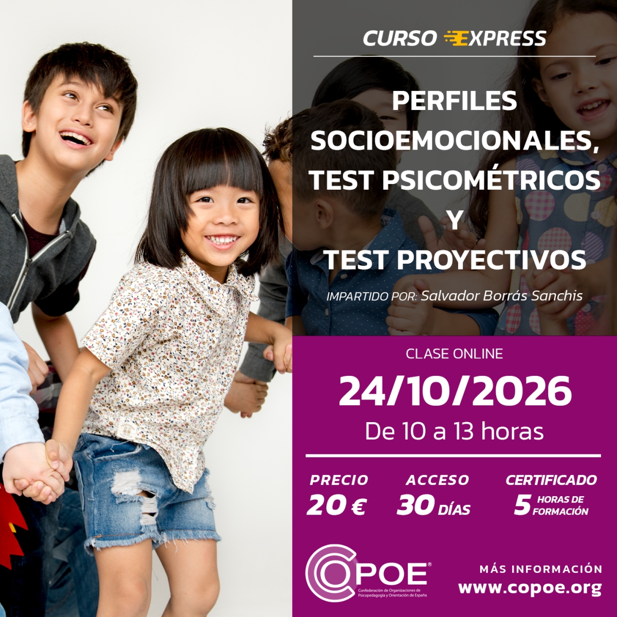 COPOEko ikastaro espres: "Profil sozioemozionalak, test psikometrikoak eta test proiektiboak"