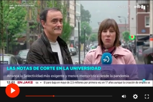 Ernesto Gutiérrez-Crespo, presidente de ApsidE, habla sobre la PAU y la Orientación en el programa &quot;En Jake&quot; de ETB