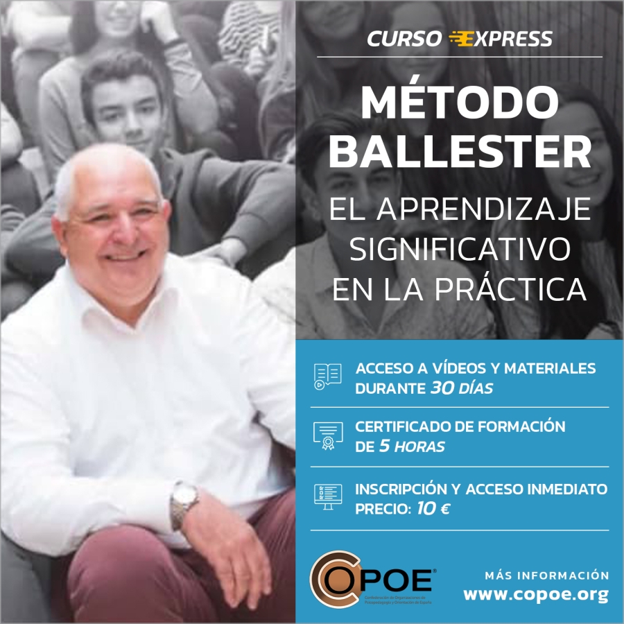 Curso online exprés de COPOE: &quot;Método Ballester: El aprendizaje significativo en la práctica&quot;